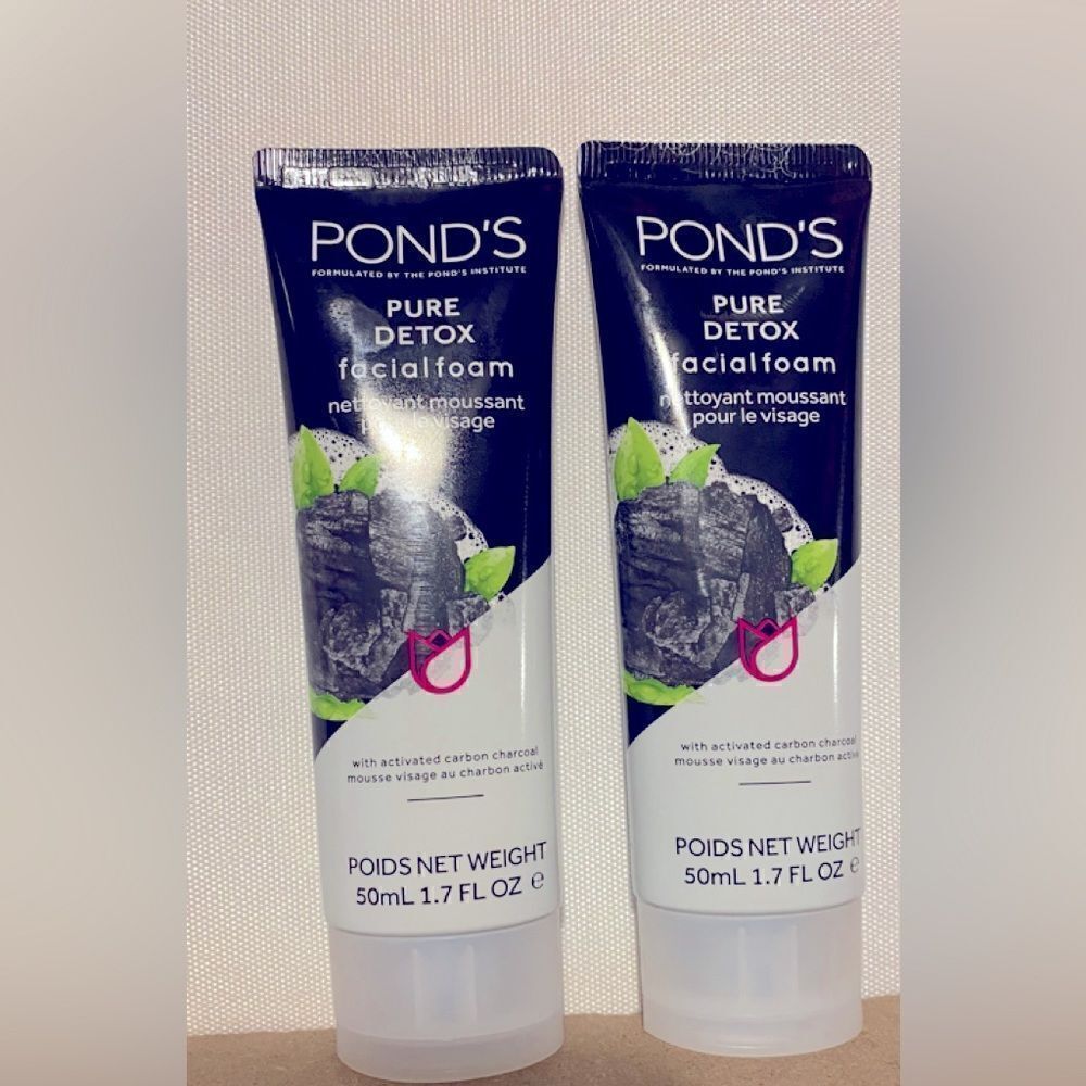 💥Pond’s Pure Detox Facial Cleaner Lot of 2  50 ML 1.7 FL OZ Facial Foam🎊🎉